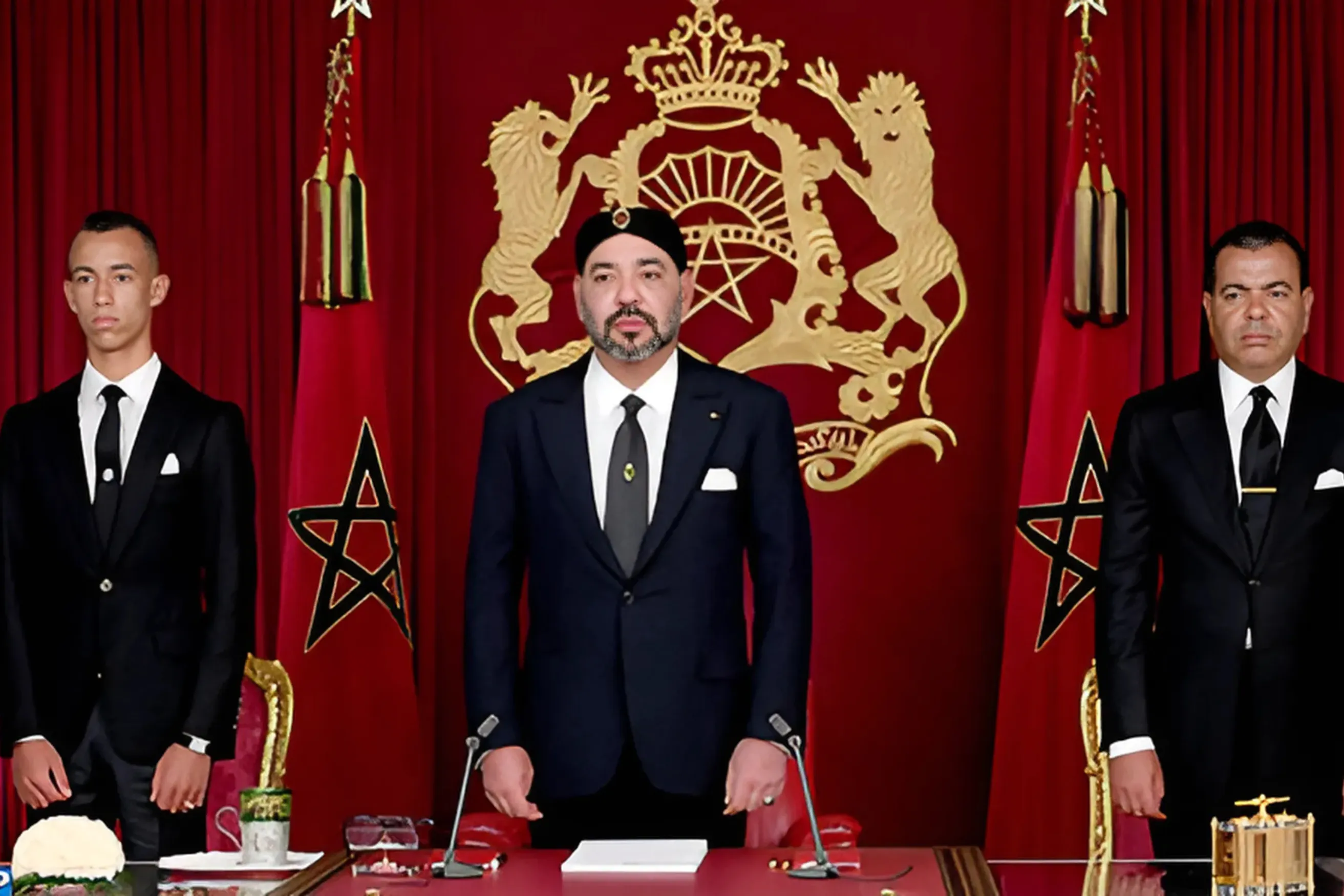 King Mohammed VI and his son